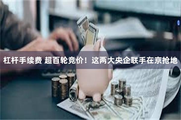 杠杆手续费 超百轮竞价！这两大央企联手在京抢地