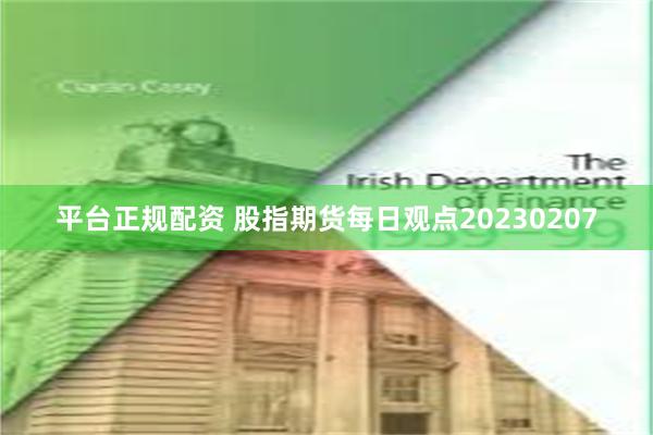 平台正规配资 股指期货每日观点20230207